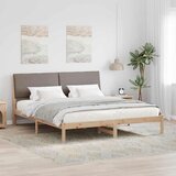  Okvir kreveta Smeđa i taupe 180 x 200 cm Masivna borovina Cijene