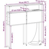  Skladiščni naslon s polico Rjavi hrast 75 cm Konstruiran les, (5000142128) | Shoptok.si