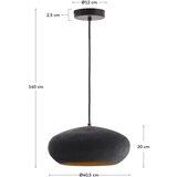 Kave Home Črna viseča svetilka s kovinskim senčilom ø 30 cm Inda – | Shoptok.si