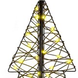 vidaXL Božično drevo med 100 LED Toplo bela 120 cm Ratan | Shoptok.si