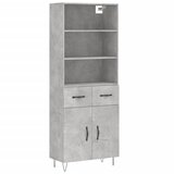 Maison Chic Visoka Komoda - Predalnik betonsko siva 69,5x34x180 cm inženirski les, (21720812) Cene