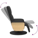  Naslonjač od umjetne kože s osloncem za noge crni | Eponuda.com