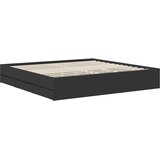  Krevetna konstrukcija Crna 200 x 200 cm Inženjersko Drvo | shoptok.hr