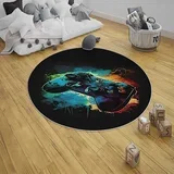 Tepih za gejmersku sobu Neon Kontroler okrugli Ø120 cm TG-205