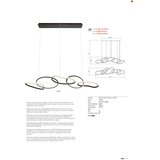  Redo 01-2599 - LED prigušiva luster na sajli BIAS LED/108,6W/230V 3000K crna | Eponuda.com