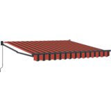 vidaXL ročna retraktibilna tenda oranžno-rjava 350x250 cm | Shoptok.si