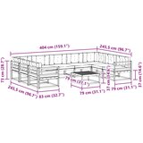  Set vanjskih sofa s jastukom 10 pcs Bijela i antracit | shoptok.hr
