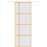  Klizna vrata zlatna 76x205 cm matirano staklo ESG i aluminij | shoptok.hr