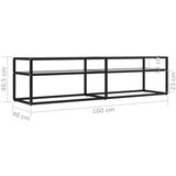 TV ormarić prozirni 160 x 40 x 40,5 cm od kaljenog stakla | shoptok.hr