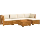  6 kom. Set vanjskih sofa Čvrsto drvo akacije Smeđa | shoptok.hr