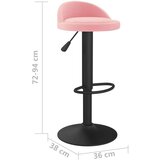  Barski stolček roza žamet | Shoptok.si