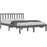  Posteljni okvir siv iz trdne borovine 200x200 cm, (20708156) | Shoptok.si