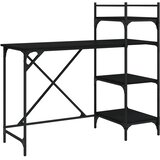  Stol za računalo s policama crni 120 x 47 x 109 cm | Eponuda.ba