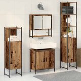 Set namještaja za kupaonicu 4 kom. Smeđa 33 x 33 x 185,5 cm | shoptok.hr