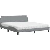 The Living Store Postelja z vzmetnico svetlo siva 180x200 cm blago - Postelja, (21610518) | Shoptok.si