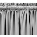  Curtain VILA color graphite style classic 5 cm pole pocket with 3 cm fringe velvet 265x225 HOMEDE | shoptok.hr