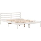 vidaXL Knjižna postelja brez vzmetnice bela 120x200 cm trdna borovina | Shoptok.si