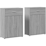 vidaXL Komoda 2 kosa siva sonoma 60x30x84 cm inženirski les | Shoptok.si