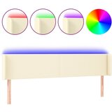  LED uzglavlje krem 183x16x78/88 cm od umjetne kože | Eponuda.com