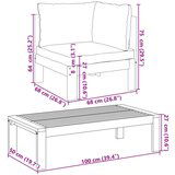  8-dijelna set vrtnih sofa s jastucima masivno bagremovo drvo | shoptok.hr
