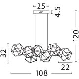Nova Luce Crna LED viseća svjetiljka aluminijska Nebula – | shoptok.hr