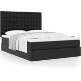  Otomanski krevet s madracem crni 140x190 cm umjetna koža - Crna 140 x 190 cm | shoptok.hr