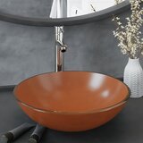  Umivaonik sa slavinom i odvodom smeđi od kaljenog stakla | shoptok.hr