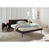 Bonami Selection Črna zakonska postelja v hrastovem dekorju 180x200 cm Wrap – | Shoptok.si