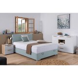 CARRYHOME POSTELJA Z VZMETNICO 90 cm x 200 cm , tekstil svetlo modra | Shoptok.si