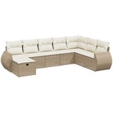  8-dijelni set vrtnih sofa od poliratana s jastucima bež | shoptok.hr
