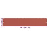Balkonski zastor terakota 75 x 400 cm HDPE | shoptok.hr