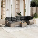  8-dijelni set vrtnih sofa od poliratana s jastucima sivi | shoptok.hr