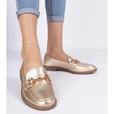 Gemre Golden women's moccasins with gold embellishment Selanos | Shoptok.si