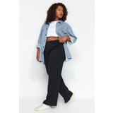Trendyol Curve Black Thick Wide-Cut Sweatpants