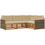  Set vanjskih sofa 4 kom. Prirodna i bež | shoptok.hr