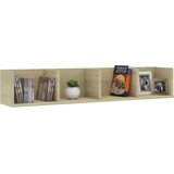  Zidna polica za CD-ove boja hrasta 100 x 18 x 18 cm drvena | shoptok.hr