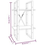 Ormarić za knjige boja hrasta 40 x 30 x 70 cm konstruirano drvo | shoptok.hr