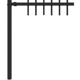  Spike Lok Ograja Črna 200 x 130 cm Prašno lakirano jeklo, (5000157886) | Shoptok.si