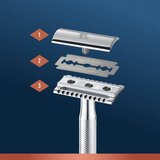 King C. Gillette brijač + 5 žileta double edge Slike