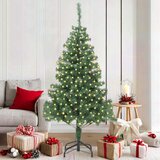 vidaXL Umjetno božićno drvce S LED lampica Zelena 180 x 40 cm PVC Cijene