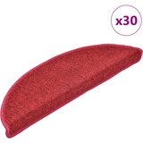  Prostirke za stepenice 30 kom 56x17x3 cm crvene poluokrugle | shoptok.hr