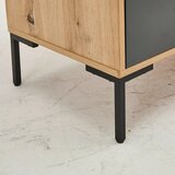 CARRYHOME ŠIROKA KOMODA, siva, bela, barve hrasta | Shoptok.si