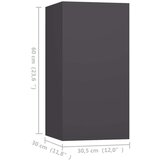 TV omarice 4 kosi sive 30,5x30x60 cm iverna plošča, (20732549) | Shoptok.si
