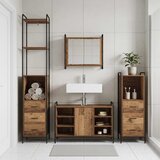  Set ormarića za kupaonicu 3 kom. Staro drvo 40 x 36 x 200,5 cm | shoptok.hr