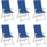  Jastuci za vrtne stolice 6 kom plavi 120 x 50 x 3 cm od tkanine | shoptok.hr