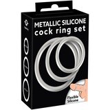 You2Toys Metallic Silicone Cock Ring Set Cene