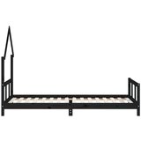  Za dječji krevet crni 90 x 200 cm od masivne borovine | shoptok.hr