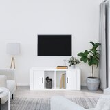 vidaXL TV omarica visok sijaj bela 100x35x40 cm inženirski les Cene