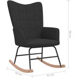  Stolica za ljuljanje od tkanine crna | shoptok.hr