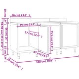  Komercijalni ormarić s radnom pločom 180 x 60 x 96 cm čelični | shoptok.hr